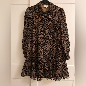 Tuckernuck Animal Print Collared Blouse - NWOT